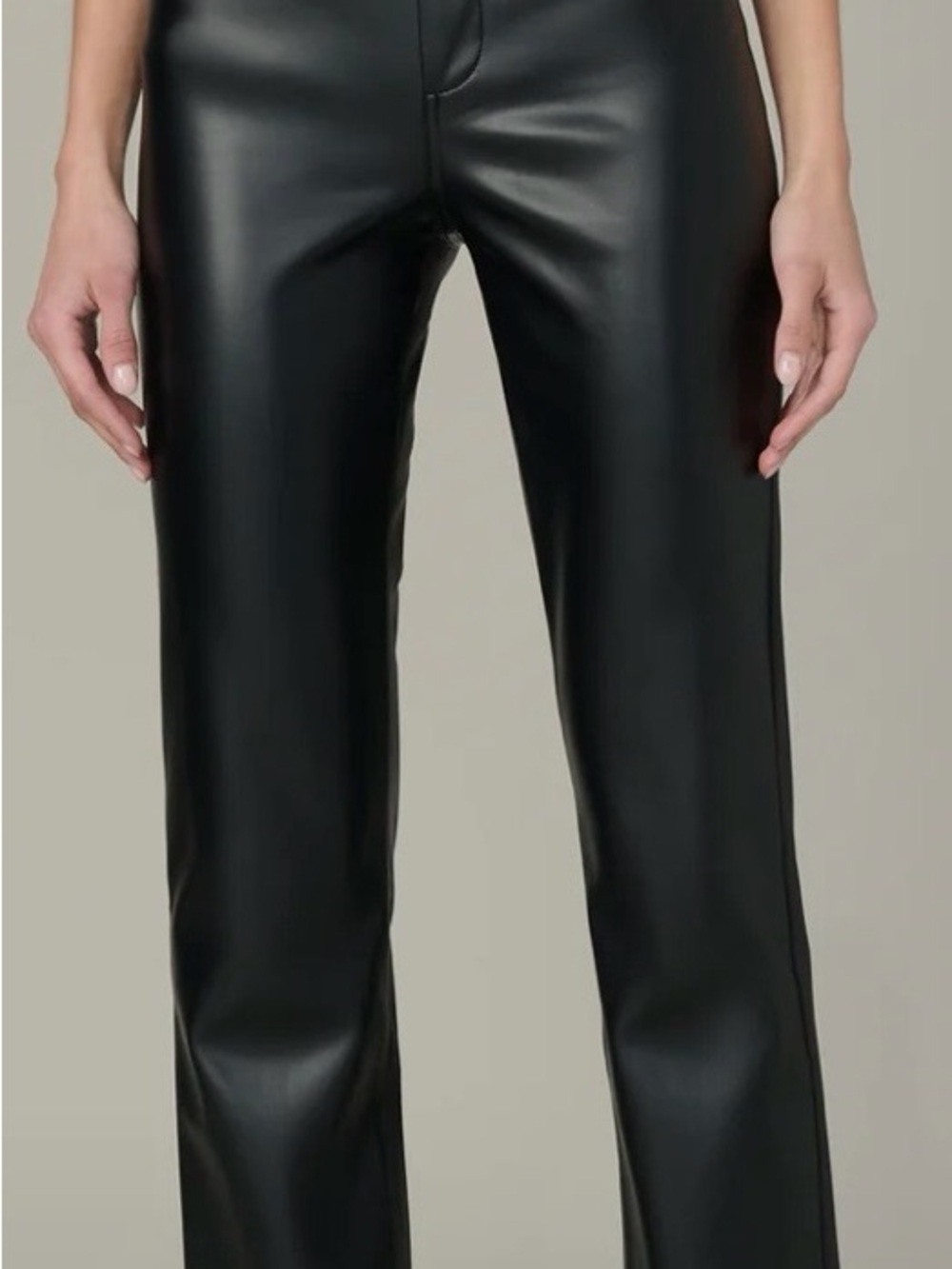 Joe's Jeans Black Faux Leather Straight-Leg Pants